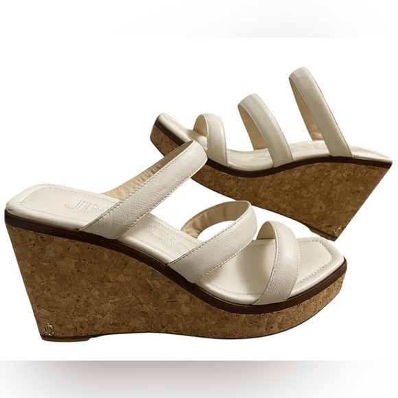 Jimmy Choo Ivory Strappy Sandals - Picture 2 of 8